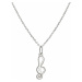Praqia Jewellery Strieborný náhrdelník Husľový kľúč KO0051_MO040_40_RH (retiazka, prívesok)