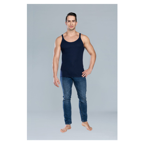 Paco tank top with narrow straps - navy blue Italian Fashion