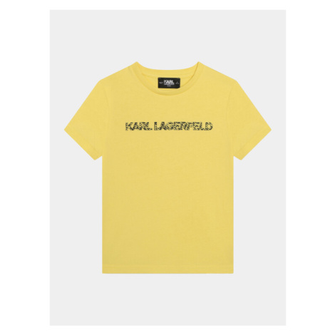 Karl Lagerfeld Kids Tričko Z30055 S Žltá Regular Fit