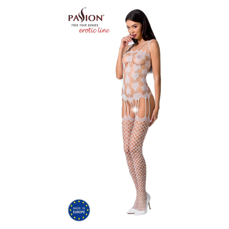 Passion BS067 white - Bodystocking Farba: Biela