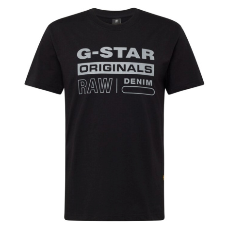 G-Star RAW Tričko  svetlosivá / čierna