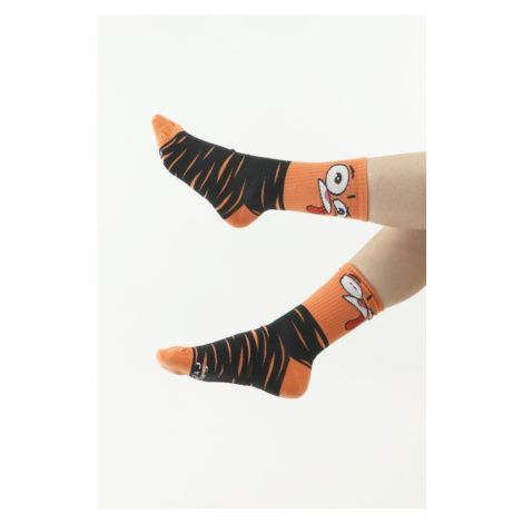 Veselé ponožky Face oranžové Moraj