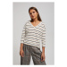 Striped blouse with V-neck