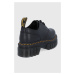 Poltopánky Dr. Martens Audrick 3-Eye Shoe dámske, čierna farba, na plochom podpätku DM27147001