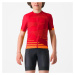 CASTELLI Cyklistický dres s krátkym rukávom - AERO KID - červená