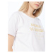 MORE & MORE Oversize tričko  zlatá / biela