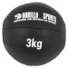 Gorilla Sports Kožený medicinbal, 3 kg, černý