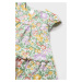 Detské bavlnené šaty Mayoral Newborn fialová farba, mini, áčkový strih
