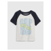 Modro-biele chlapčenské tričko s potlačou GAP