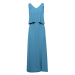 Dámske šaty s volánom K048 nebesky modré - Makover oceán -modrá