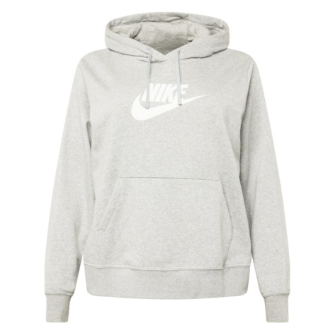 Nike Sportswear Športová mikina  sivá / biela