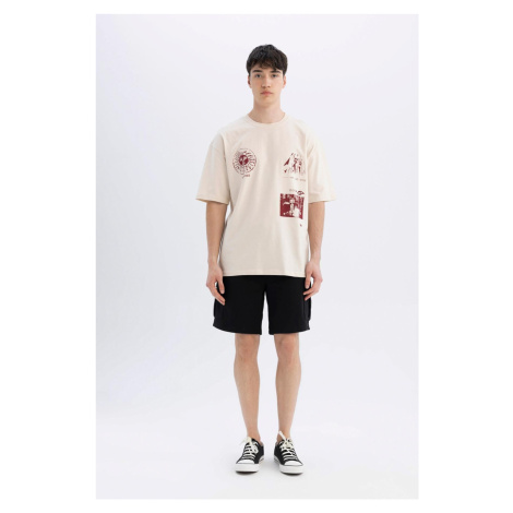 DEFACTO Regular Fit Cargo Pocket Basic Plain Bermuda Shorts