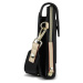 Dámska kožená kabelka na telefón a doklady Bugatti Aldea - čierna
