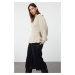 Trendyol Stone Balloon Sleeve Flounced Knitwear Sweater