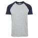 Raglan contrasting T-shirt grey/navy