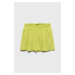 Dievčenská sukňa United Colors of Benetton žltá farba, mini, áčkový strih