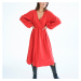 Červené šaty AURORA – one size