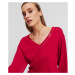 Sveter Karl Lagerfeld Light V-Neck Knit Sweater Persian Red