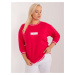 Plus Size Red Round Neckline Blouse