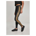 Women's leggings with striped blk/leo pattern