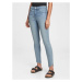 GAP Modré dámské džíny high rise true skinny with secret smoothing pockets