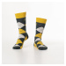 Yellow men's socks with inscription