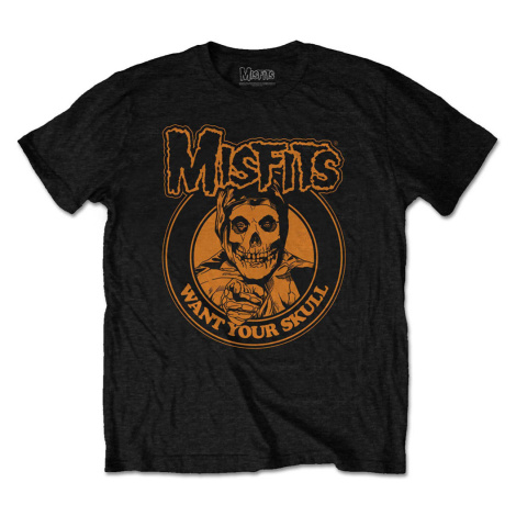 Misfits tričko Want Your Skull Čierna