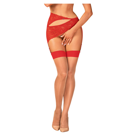 Dámske pančuchy Obsessive červené (S814 stockings)