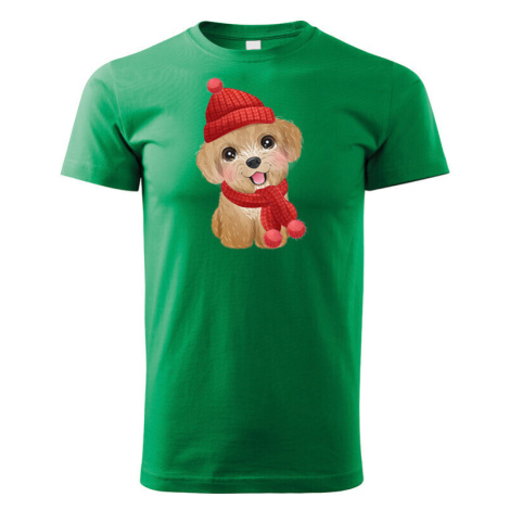 Detské tričko s potlačou Vianočného psíka - roztomilé detské tričko