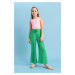 DEFACTO Girl's Wide Leg Crinkle Fabric Trousers
