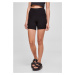 Women's ribbed knit shorts black