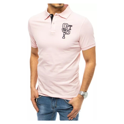 Pánske POLO tričko ružovej farby DStreet
