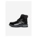 Čierne chlapčenské členkové topánky s umelým kožúškom SAM 73 Naomi