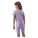 Dievčenské teplákové kraťasy 4F JUNIOR TIGHTS-4FJWSS24TTIGF129-52S-LIGHT VIOLET