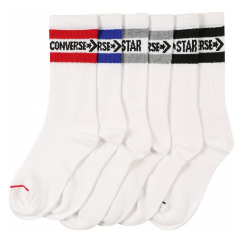 CONVERSE Ponožky 'WORDMARK CREW'  modrá / sivá / ohnivo červená / čierna / biela