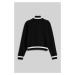 Mikina Karl Lagerfeld Varsity Sweat Jacket Black