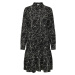 Jacqueline de Yong Dámske šaty JDYPIPER Regular Fit 15221987 Black AOP:EGGNOG TRIANGLES 40
