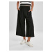 Women's wide viscose culotte black