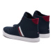 Tommy Hilfiger Sneakersy Th Hi Vulc Stripes Mesh FM0FM04948 Tmavomodrá