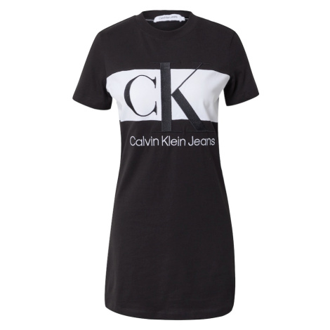 Calvin Klein Jeans Šaty  čierna / biela