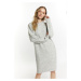 DreiMaster Vintage Pletené šaty 'Incus'  svetlosivá / sivá melírovaná
