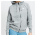 Nike W NSW Essential Fleece FZ Hoodie šedá