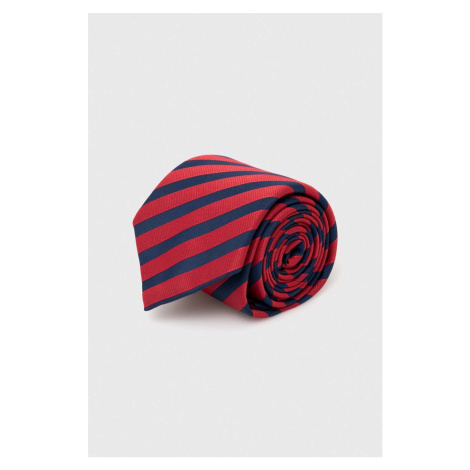 Kravata BOSS červená farba Hugo Boss