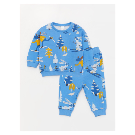 LC Waikiki Crew Neck Baby Boy Sweatshirt and Tracksuit Bottom 2-pack