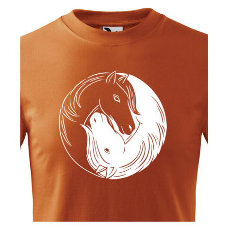Dětské tričko pre milovníkov koní - Jing jang kone -  pre milovníčku koní