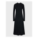 Sisley Úpletové šaty 14ETMV005 Čierna Regular Fit