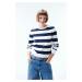 DEFACTO Regular Fit Striped Crew Neck Sweater