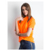 Oranžové tričko s krátkym rukávom a odhaleným ramenom