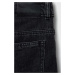 Detské rifľové krátke nohavice Birba&Trybeyond čierna farba, jednofarebné