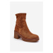 Women's Camel Argastis High Heeled Ankle Boots